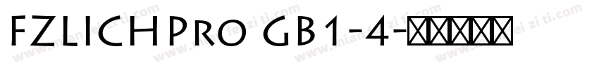 FZLICHPro GB1-4字体转换
